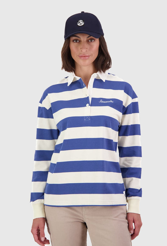 Swanndri Women's Carlaw Long Sleeve Rugby - CLEARANCE_Cobalt