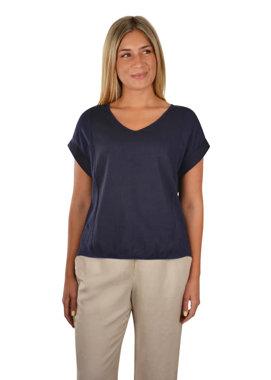 THOMAS COOK WOMEN'S MELISSA SHORT SLEEVE TOP (NAVY)