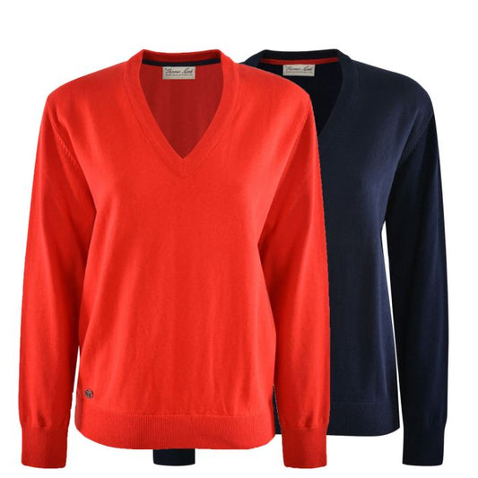 Thomas Cook V-Neck Cashmere Blend Jumper - SALE