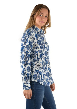 Thomas Cook Women’s Joanna Long Sleeve Shirt (Blue/White)