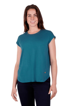 THOMAS COOK WOMENS LAURA PLEAT BACK TEE