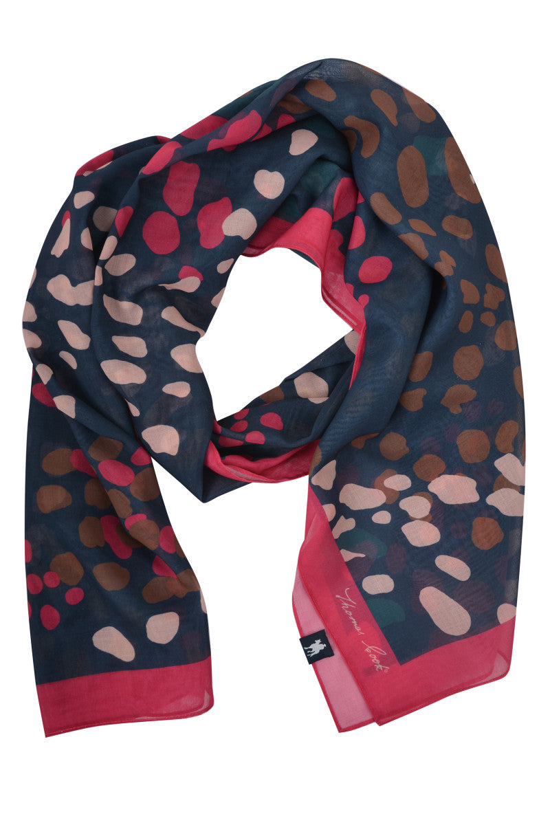 THOMAS COOK CHARLOTTE SCARF (NAVY/PINK)