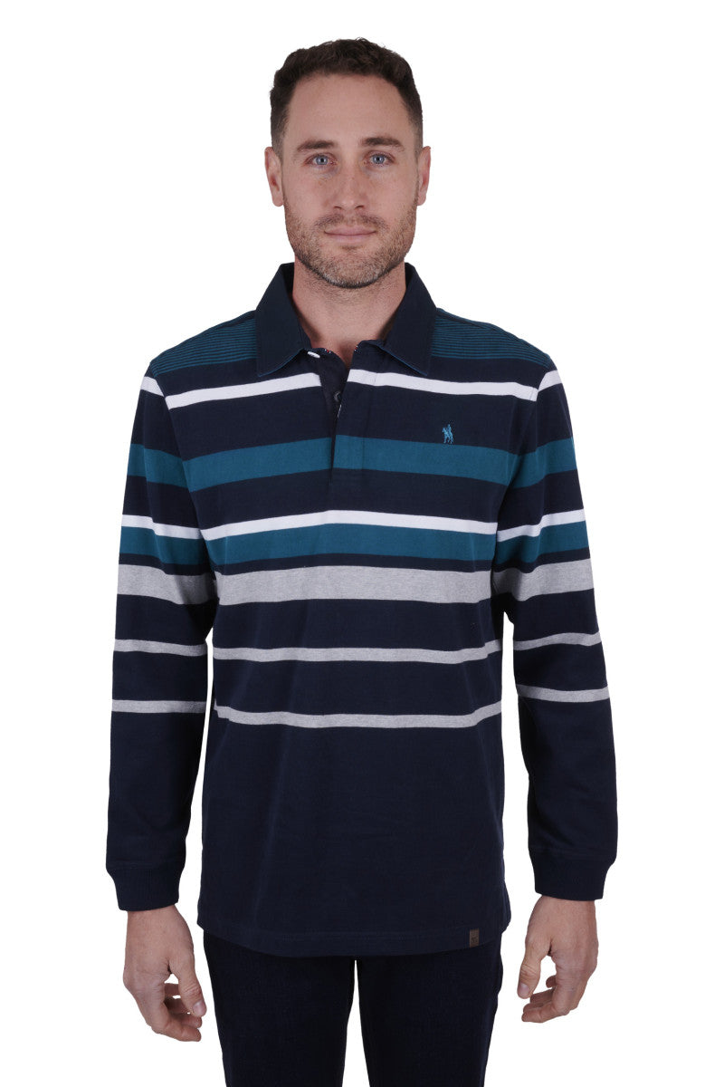 THOMAS COOK MENS WATSON RUGBY (NAVY/OCEAN)