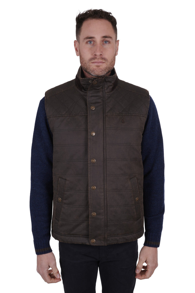 THOMAS COOK MENS KEIRAN VEST (RUSTIC MULCH)