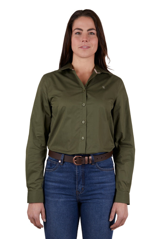 THOMAS COOK WOMENS PHOEBE L/S SHIRT (KHAKI)