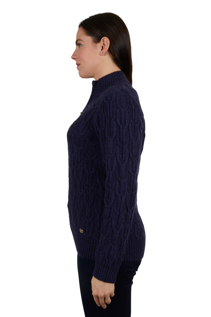 THOMAS COOK WOMENS EMILIA 1/4 ZIP JUMPER (NAVY)