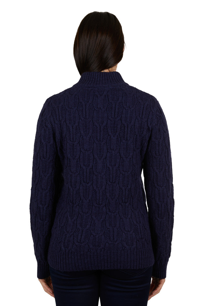 THOMAS COOK WOMENS EMILIA 1/4 ZIP JUMPER (NAVY)