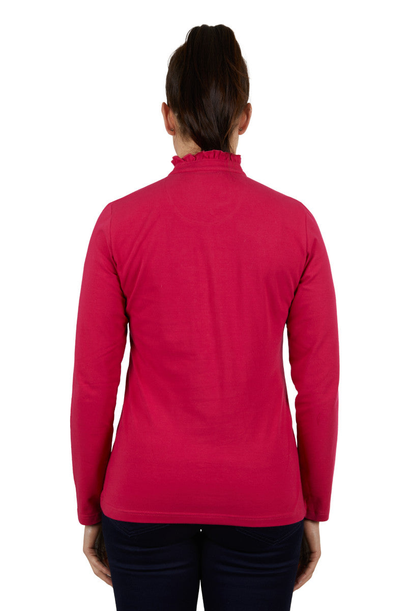 THOMAS COOK WOMENS FRILL NECK L/S POLO