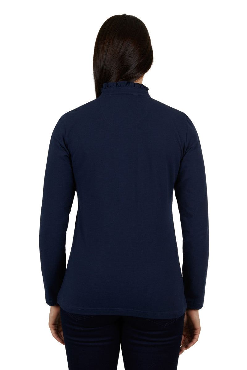 THOMAS COOK WOMENS FRILL NECK L/S POLO