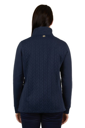 THOMAS COOK WOMENS ABBY 1/4 ZIP RUGBY (NAVY)