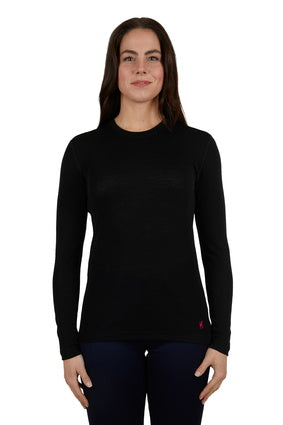 THOMAS COOK WOMENS LAYERING LONG SLEEVE TEE (BLACK)