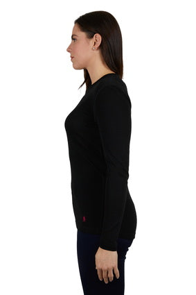 THOMAS COOK WOMENS LAYERING LONG SLEEVE TEE (BLACK)