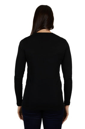 THOMAS COOK WOMENS LAYERING LONG SLEEVE TEE (BLACK)