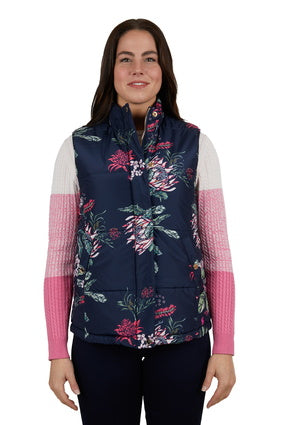 THOMAS COOK WOMENS FLORA REVERSIBLE VEST (NAVY)