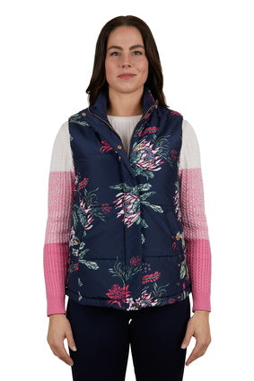 THOMAS COOK WOMENS FLORA REVERSIBLE VEST (NAVY)