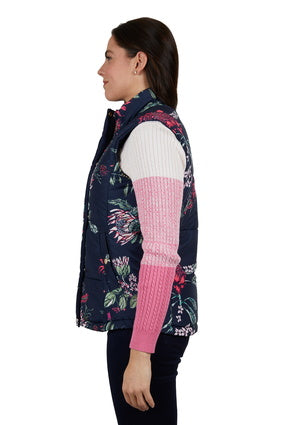 THOMAS COOK WOMENS FLORA REVERSIBLE VEST (NAVY)