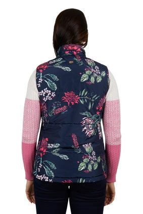 THOMAS COOK WOMENS FLORA REVERSIBLE VEST (NAVY)