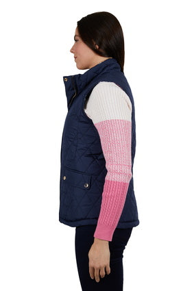 THOMAS COOK WOMENS FLORA REVERSIBLE VEST (NAVY)