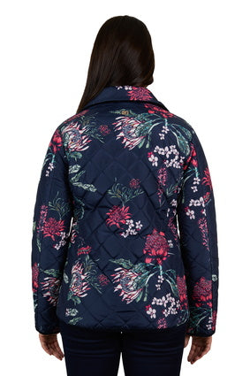 THOMAS COOK WOMENS FLORA REVERSIBLE JACKET (NAVY)