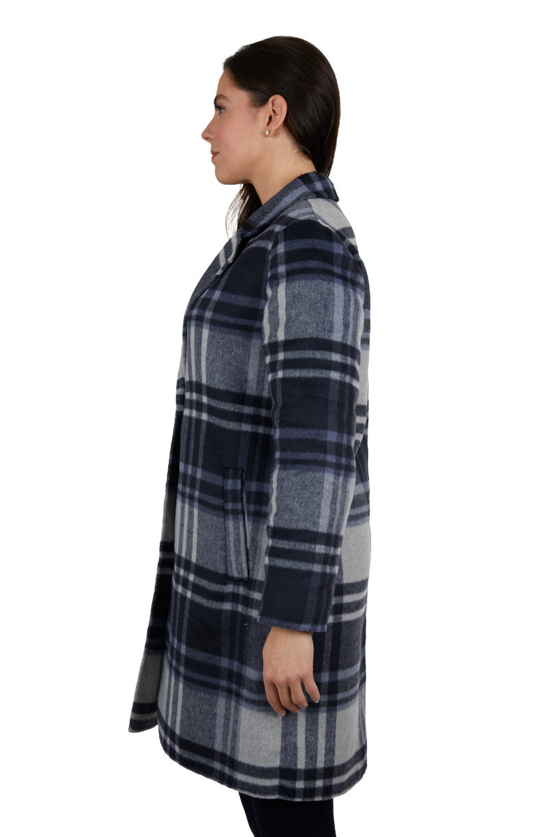 THOMAS COOK WOMENS LEICESTER COAT (NAVY CHECK)