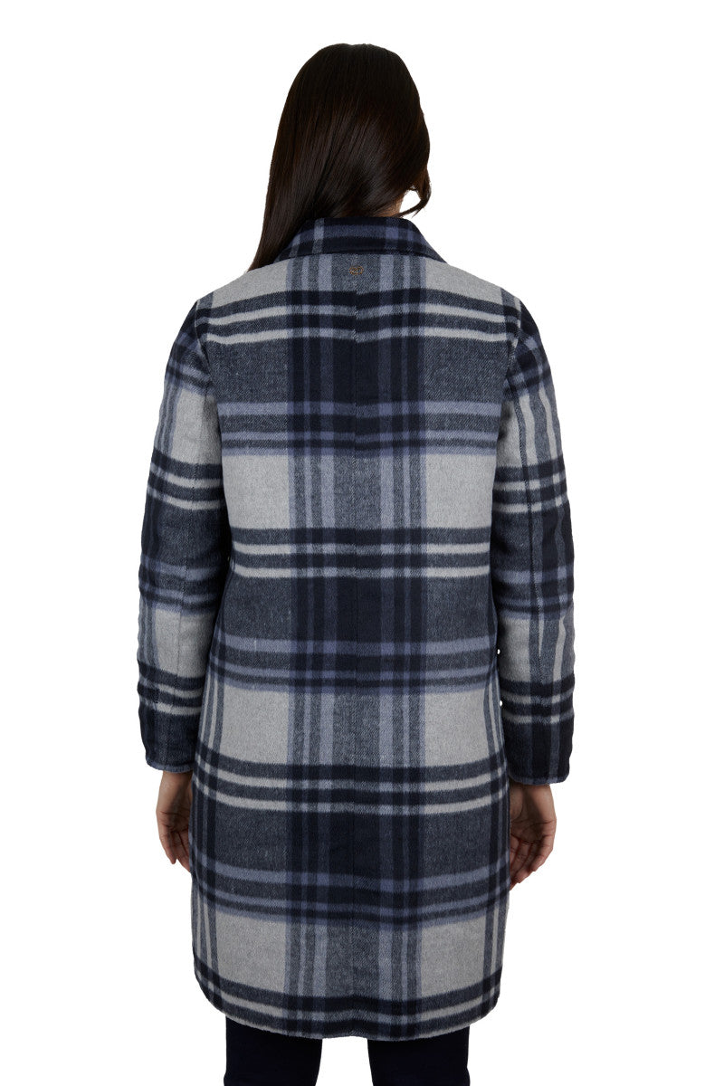 THOMAS COOK WOMENS LEICESTER COAT (NAVY CHECK)