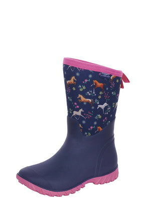 THOMAS COOK WOMENS FROGGERS JARRA MID BOOT (NAVY/ROSE)