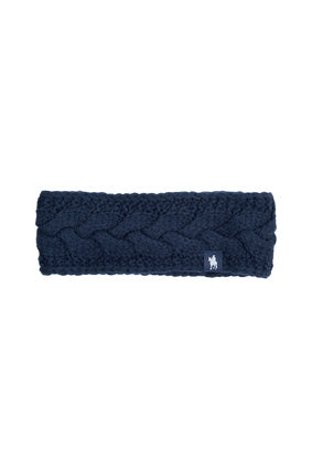 THOMAS COOK CABLE KNIT HEADBAND (NAVY)