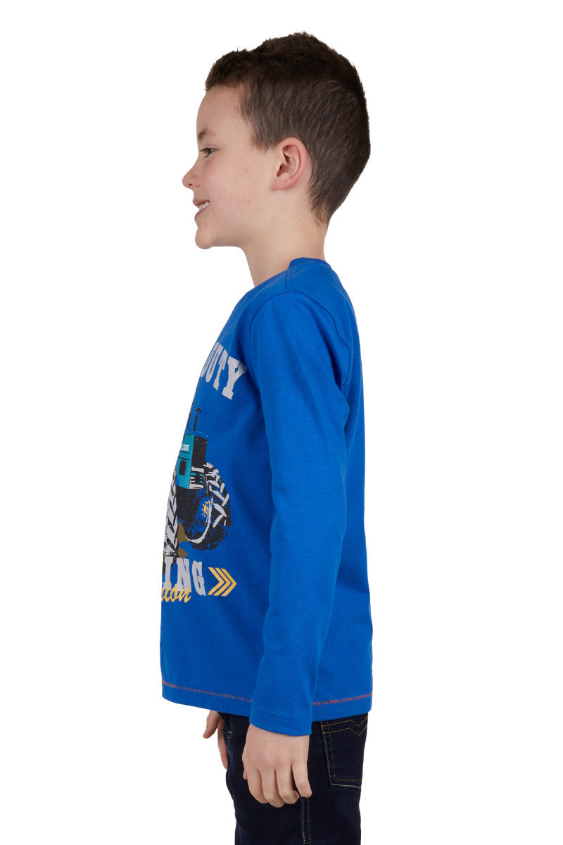 THOMAS COOK BOYS CHAMPION L/S TEE (ROYAL)