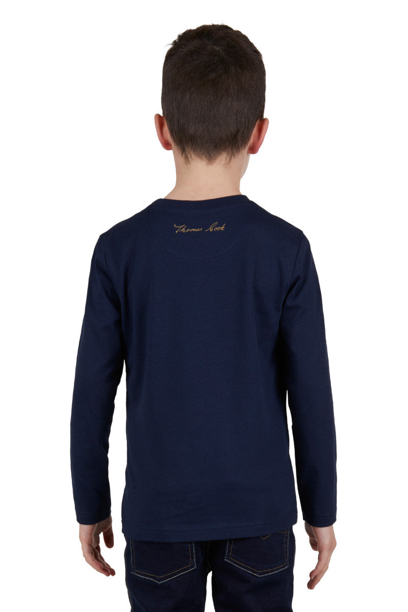 THOMAS COOK BOYS SUNSET LONG SLEEVE TEE (NAVY)