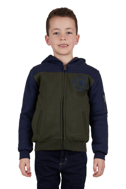 THOMAS COOK BOYS ORIGINAL ZIP UP HOODIE (NAVY/GREEN)