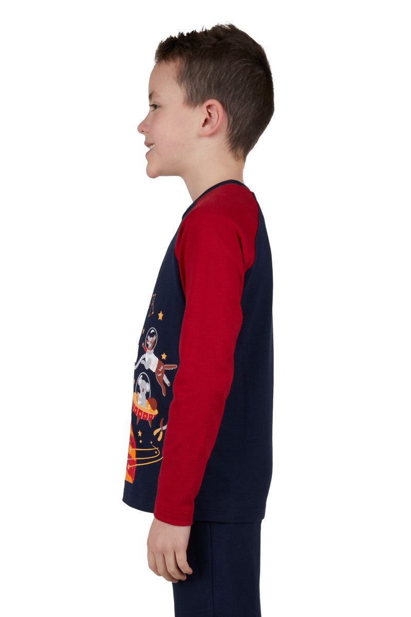 THOMAS COOK BOYS MOON JUMP PJ'S (NAVY/RED)