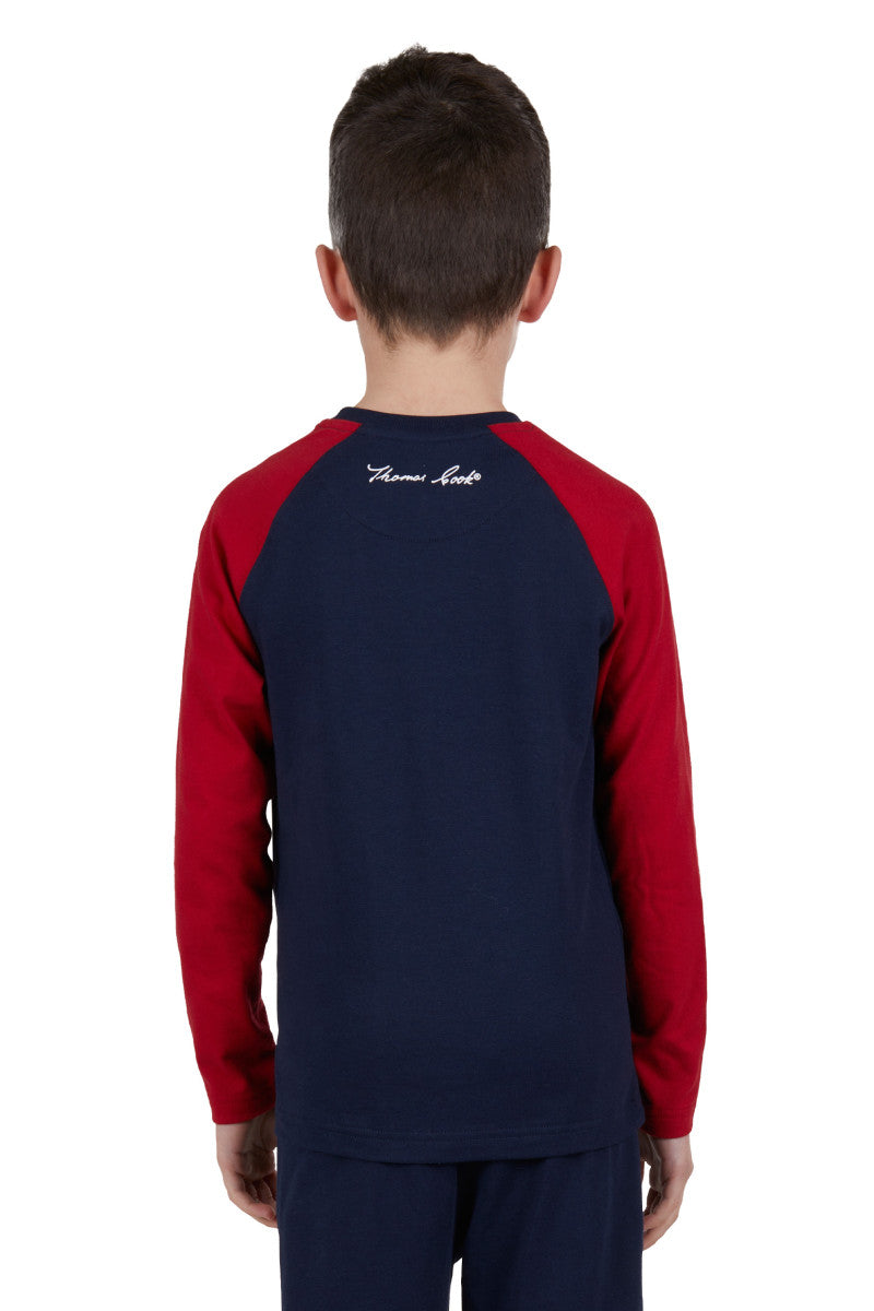 THOMAS COOK BOYS MOON JUMP PJ'S (NAVY/RED)