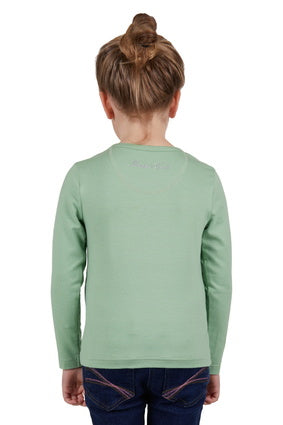 THOMAS COOK GIRLS DAHLIA LS TEE (SAGE) - CLEARANCE