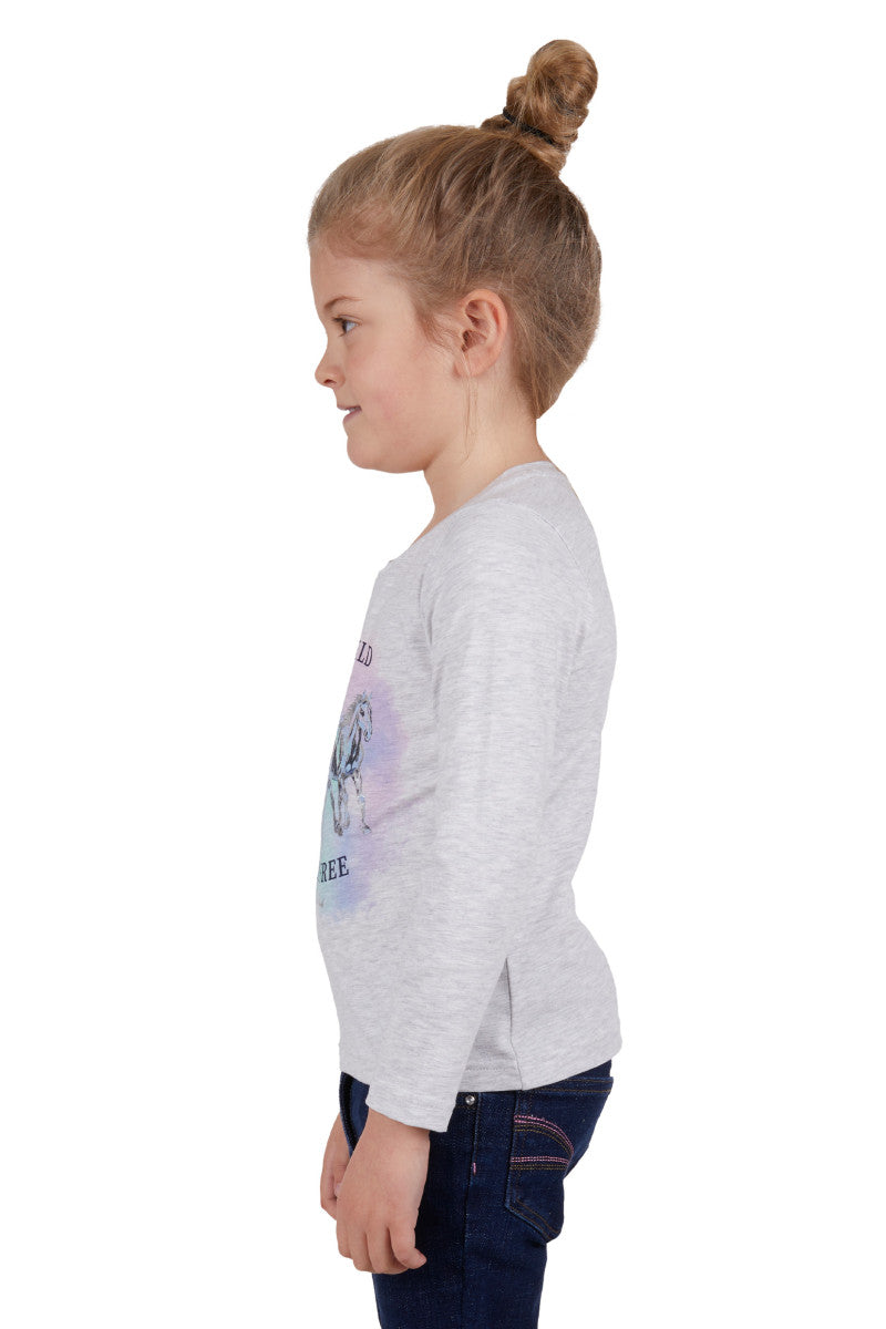 THOMAS COOK GIRLS TILLY L/S TEE (WHITE MARLE) - CLEARANCE