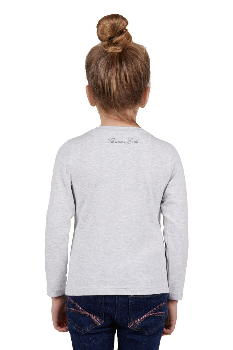 THOMAS COOK GIRLS TILLY L/S TEE (WHITE MARLE) - CLEARANCE