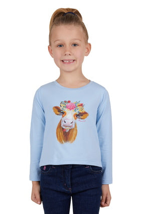 THOMAS COOK GIRLS KIT LONG SLEEVE TEE (SKY) - CLEARANCE