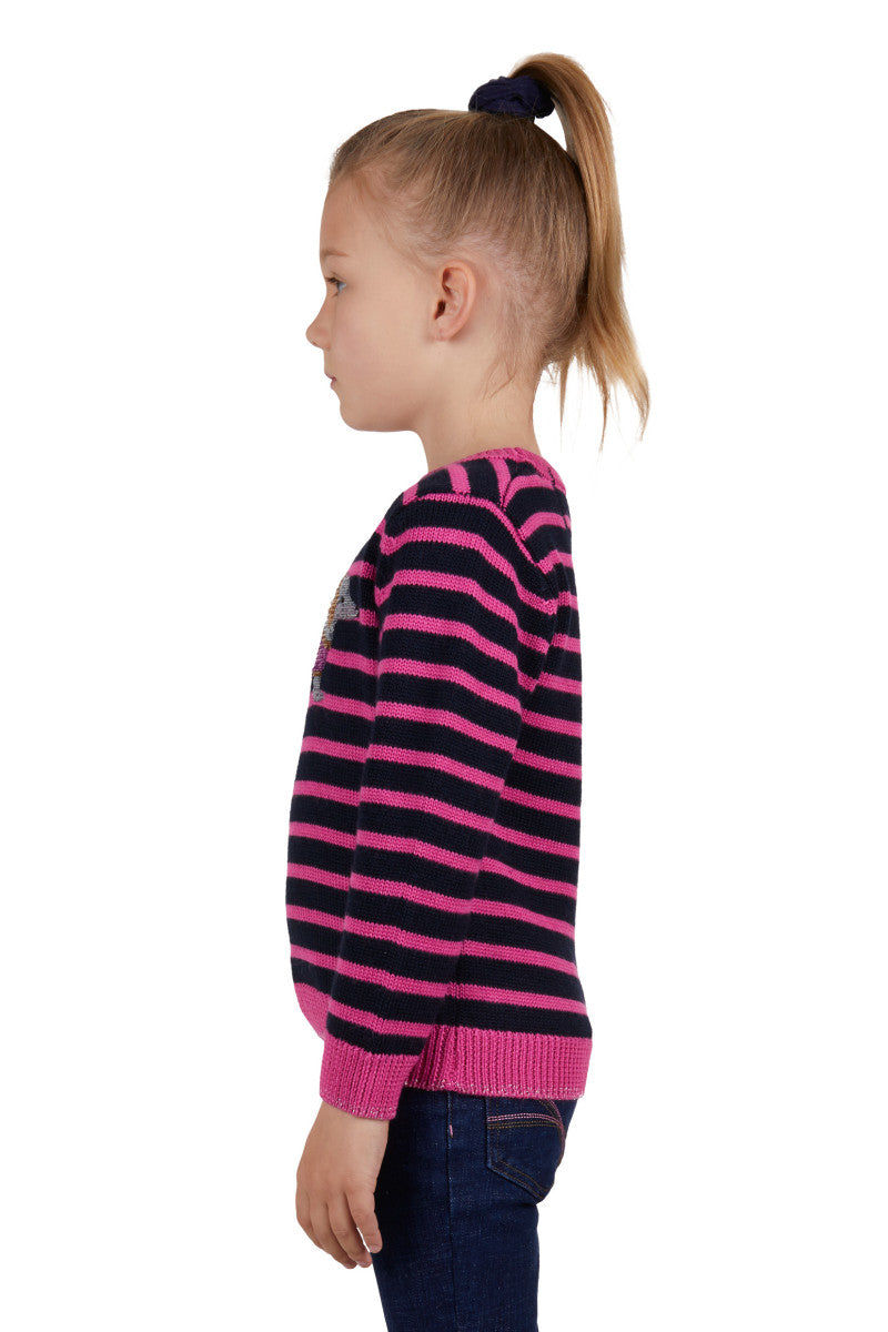 THOMAS COOK GIRLS SALLY JUMPER (NAVY/RASBERRY) - CLEARANCE