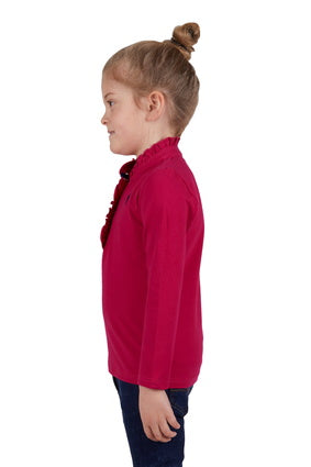 THOMAS COOK GIRLS FRILL NECK LONG SLEEVE POLO - SALE