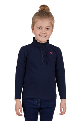 THOMAS COOK GIRLS FRILL NECK LONG SLEEVE POLO - SALE