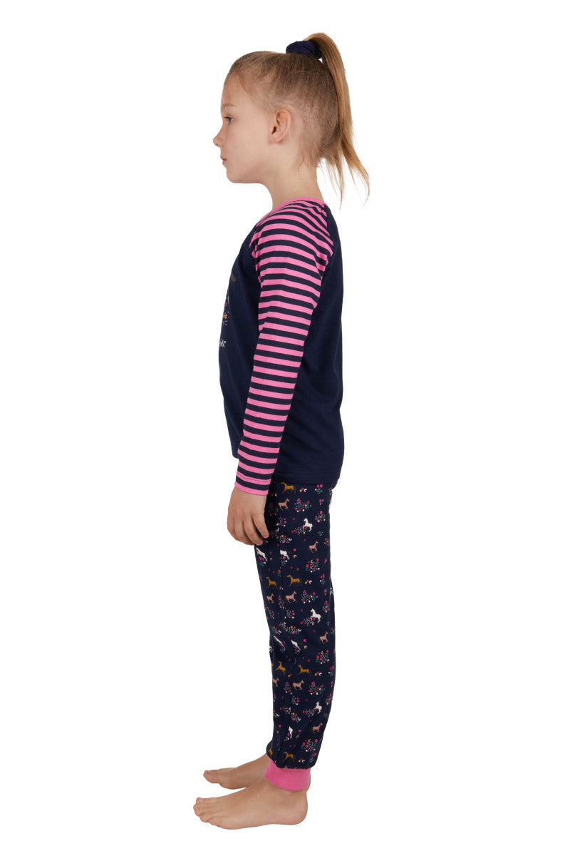 THOMAS COOK GIRLS SHINE L/S PJS (NAVY/ROSE) - CLEARANCE