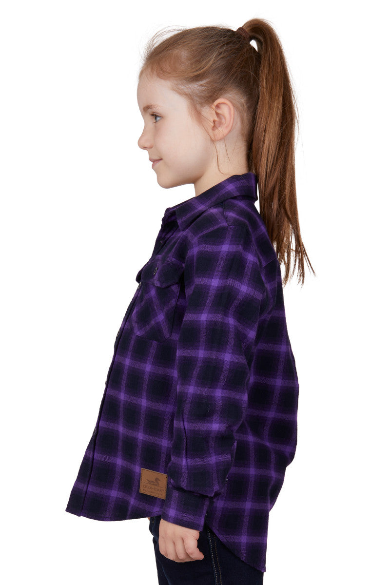 DUX BAK KIDS NICOLE THERMAL L/S SHIRT (NAVY/PURPLE) CLEARANCE