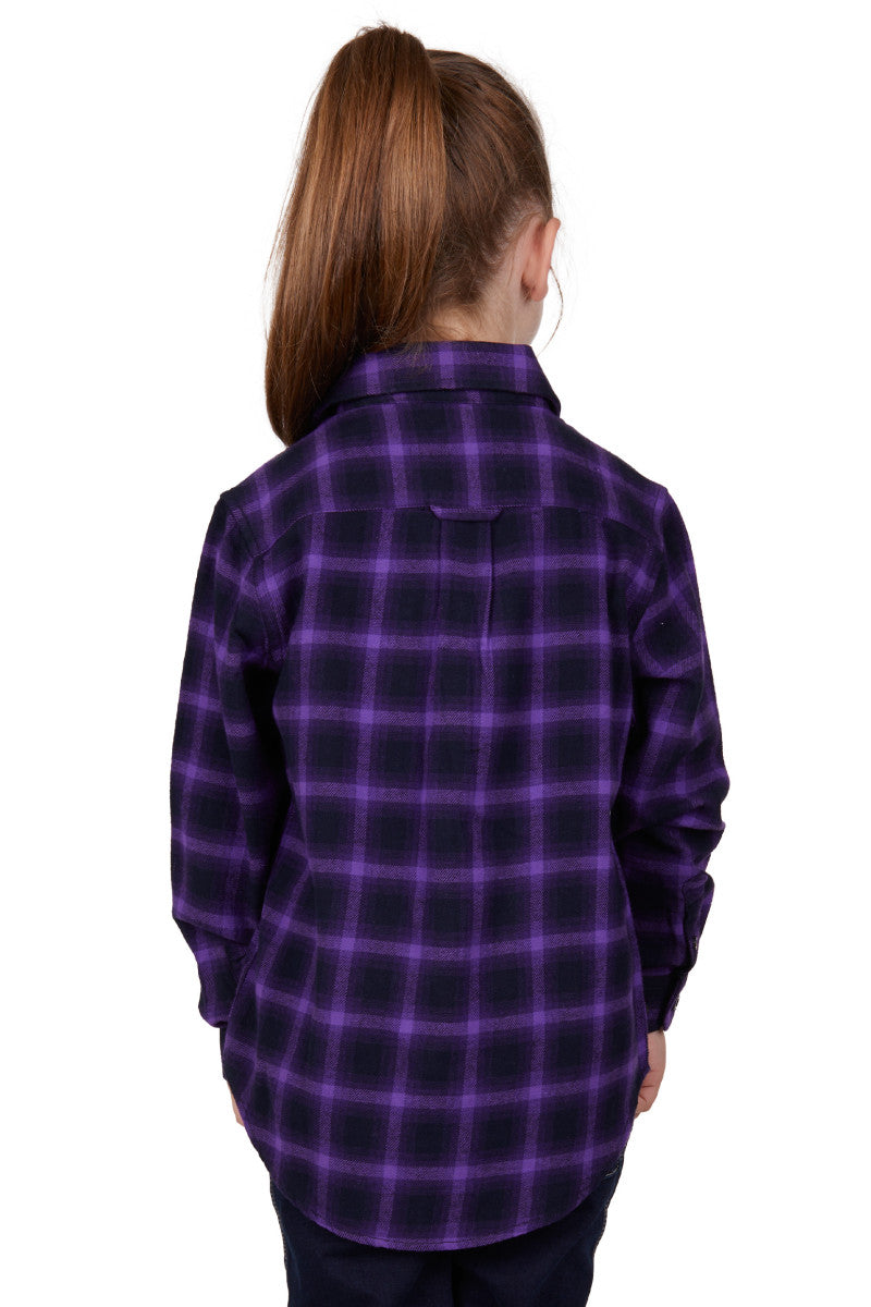 DUX BAK KIDS NICOLE THERMAL L/S SHIRT (NAVY/PURPLE) CLEARANCE