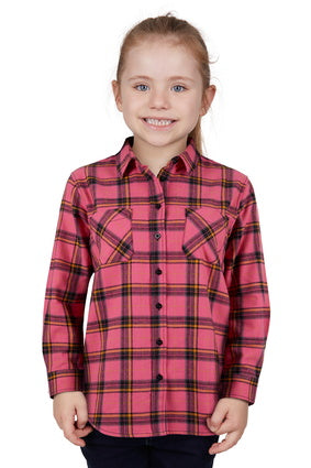 DUX BAK KIDS BEATRIS THERMAL L/S SHIRT (PINK) CLEARANCE