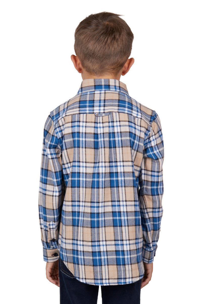 DUX BAK KIDS LYLE THERMAL L/S SHIRT (ROYAL BLUE) - CLEARANCE