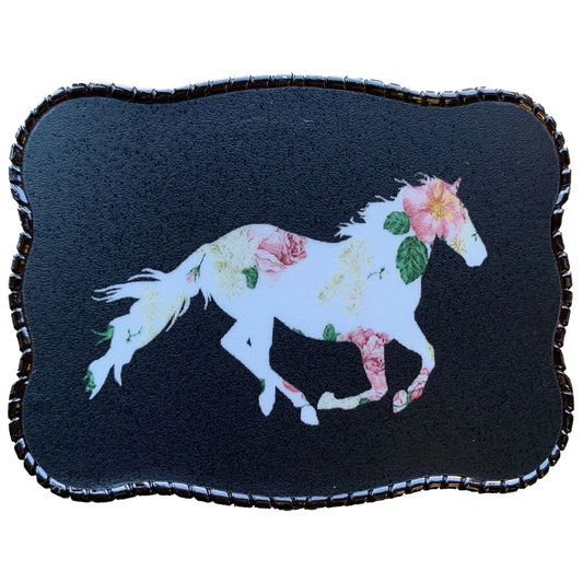 Belt Buckle - Painted Pony (Black) TB3007