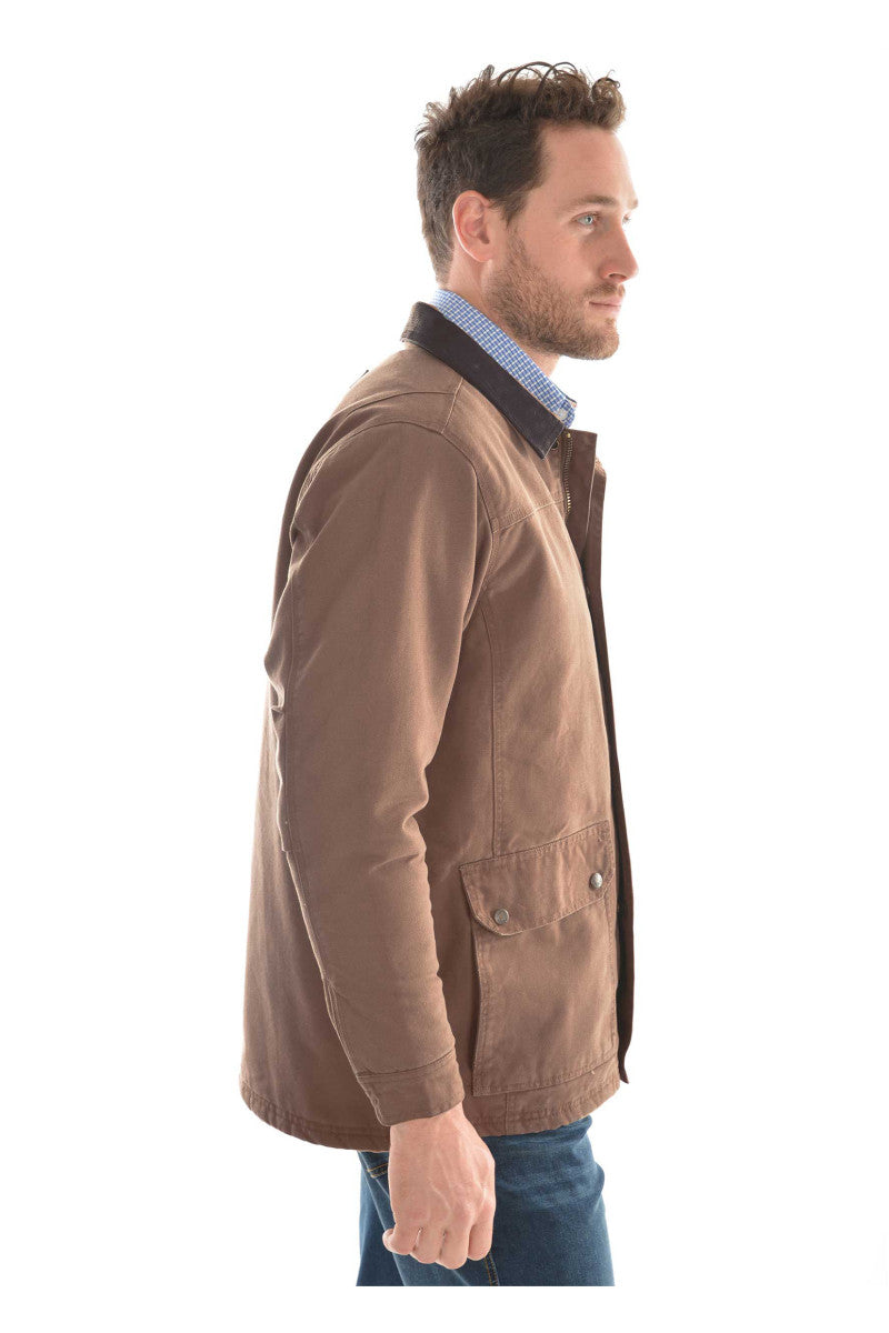 THOMAS COOK MENS CANVAS JACKET (DARK TAN)