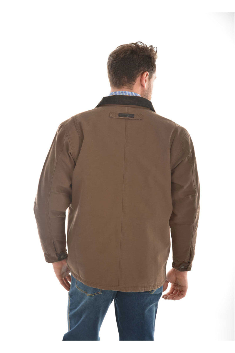 THOMAS COOK MENS CANVAS JACKET (DARK TAN)