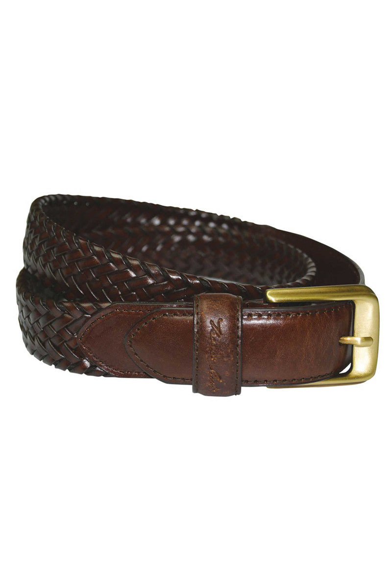 THOMAS COOK HARRY LEATHER BRAIDED BELT