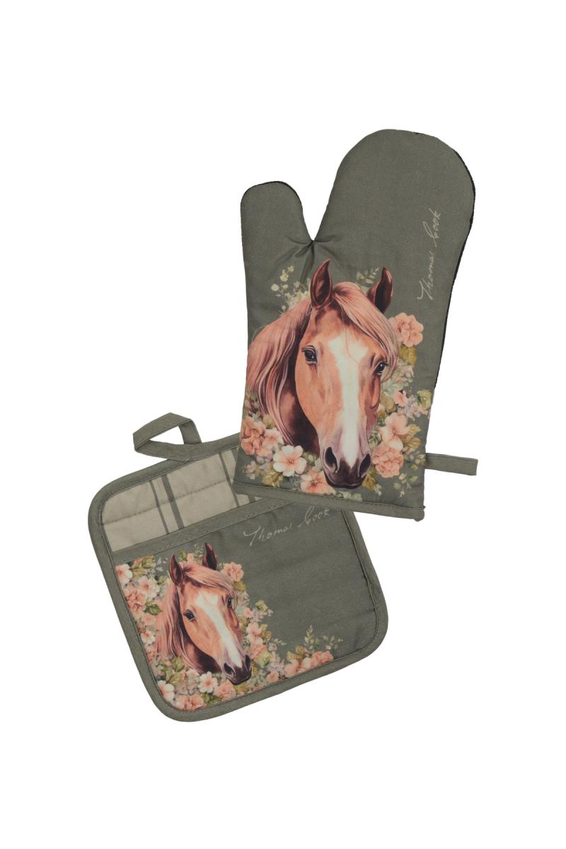 THOMAS COOK OVEN MITT & POT HOLDER SET