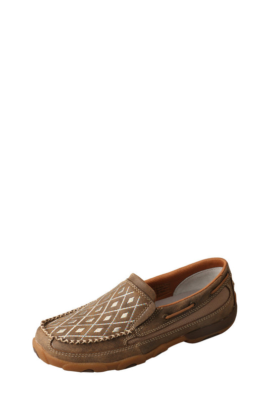 TWISTED X - WOMENS DIAMOND MOCS SLIP ON (BOMBER/TAN)